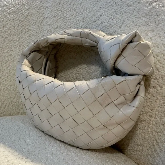 Bottega Veneta Chalk White Woven Bag - Picture 1 of 14